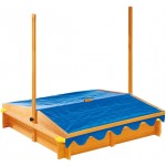 Spatiu de joaca cu nisip - Lada cu nisip din lemn pentru gradina cu colt de joaca Sand Ice Cream